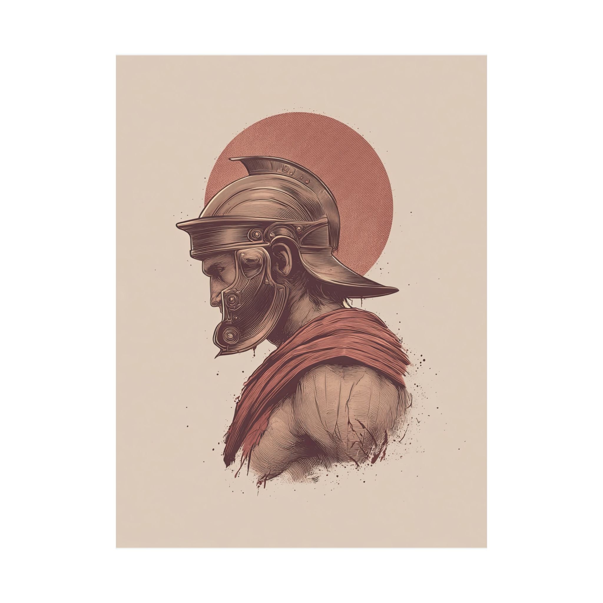 Roman Legionary Wall Art - Enhanced Matte Paper Poster